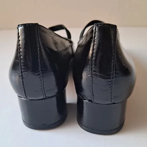 NWOB Madewell Greta Leather Square Toe Mary Jane Pumps True Black Womens Size 8 - Picture 6 of 15